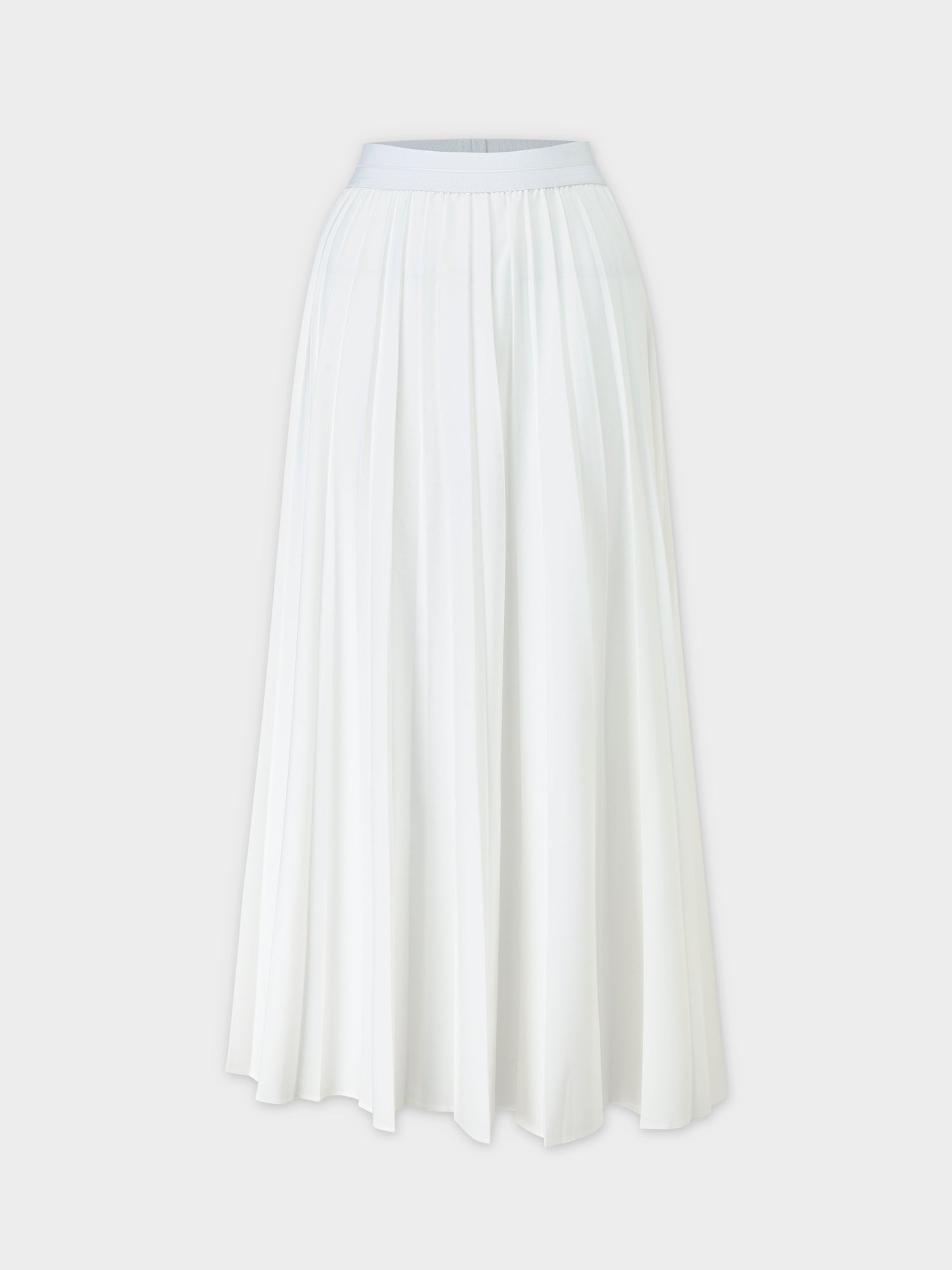 PLEATED SKIRT 37&quot;-PURE WHITE