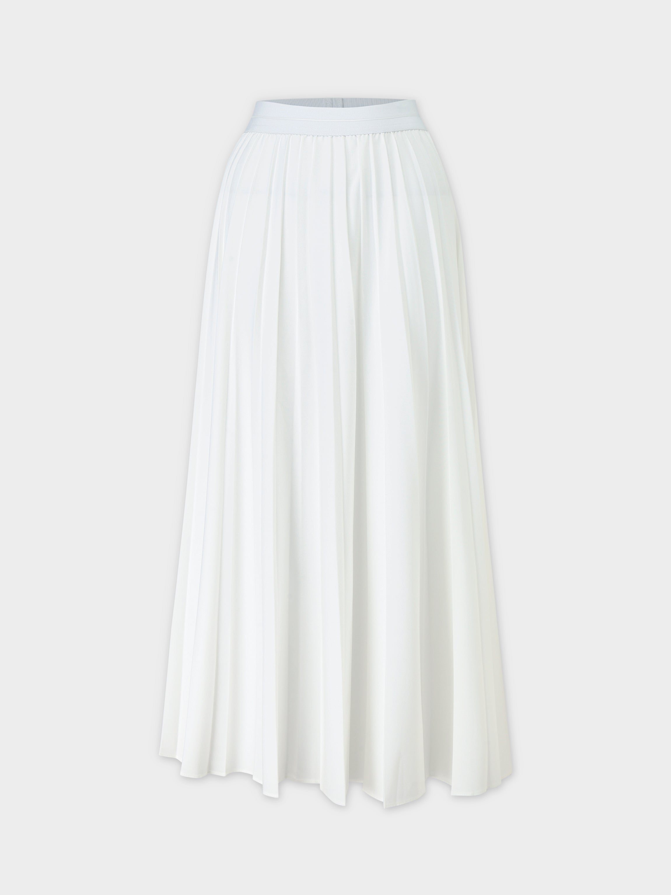 PLEATED SKIRT 37&quot;-PURE WHITE