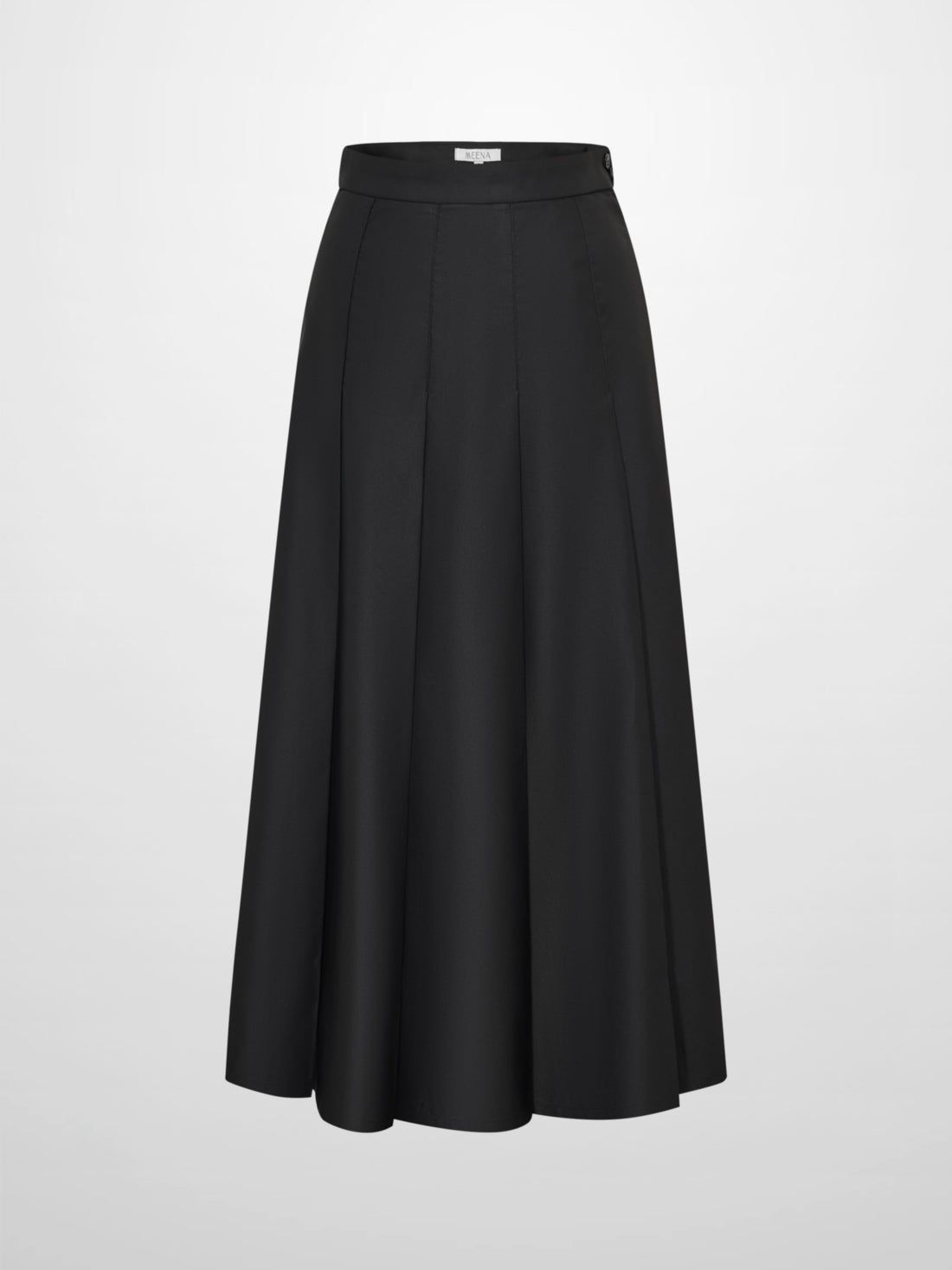 Lux Satin Pleated Skirt 35" - Black