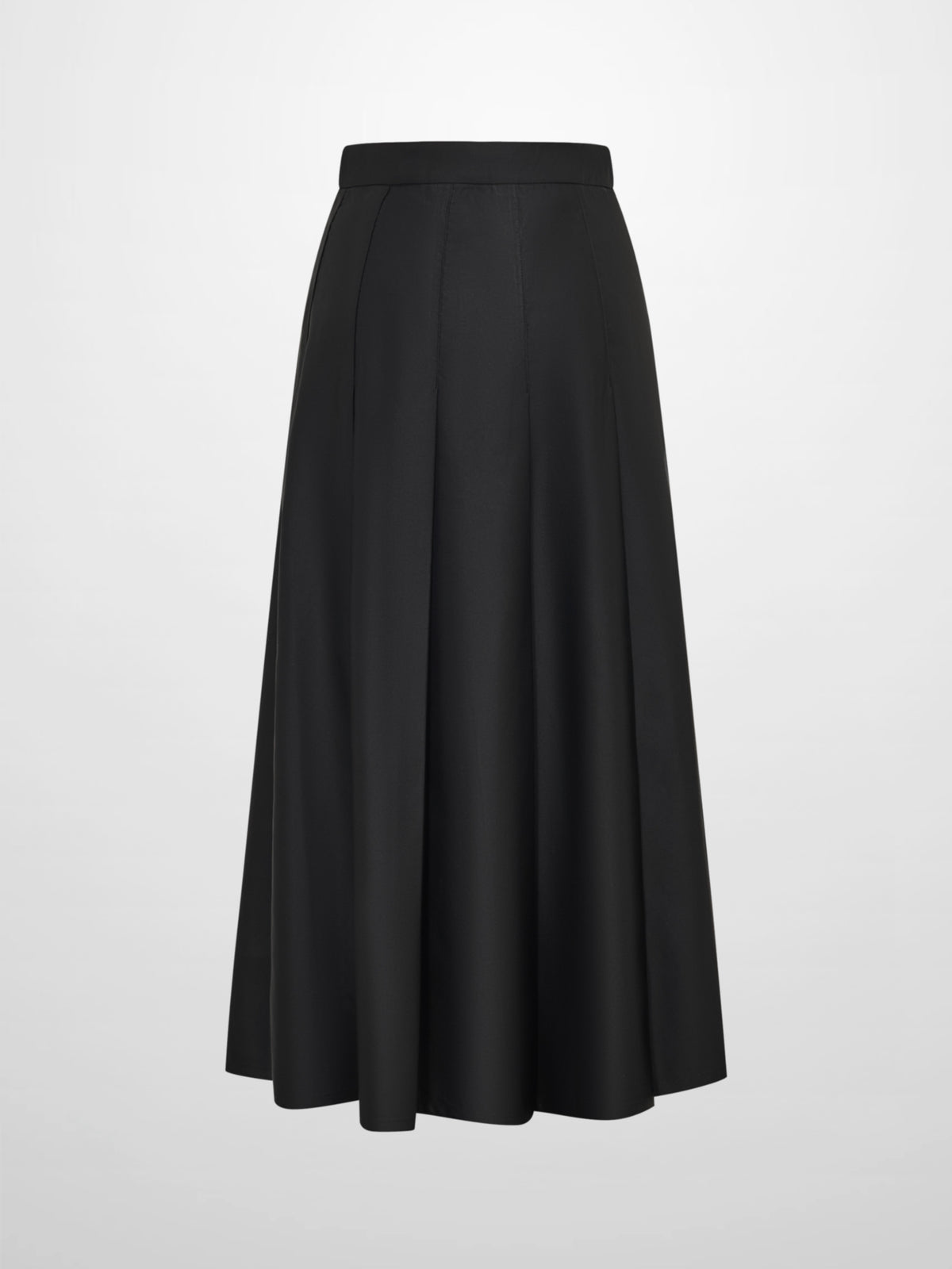 Lux Satin Pleated Skirt 35" - Black