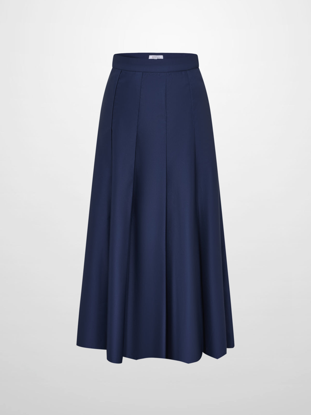 Lux Satin Pleated Skirt 35"- Navy