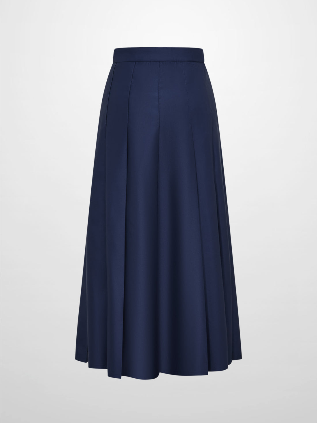 Lux Satin Pleated Skirt 35"- Navy
