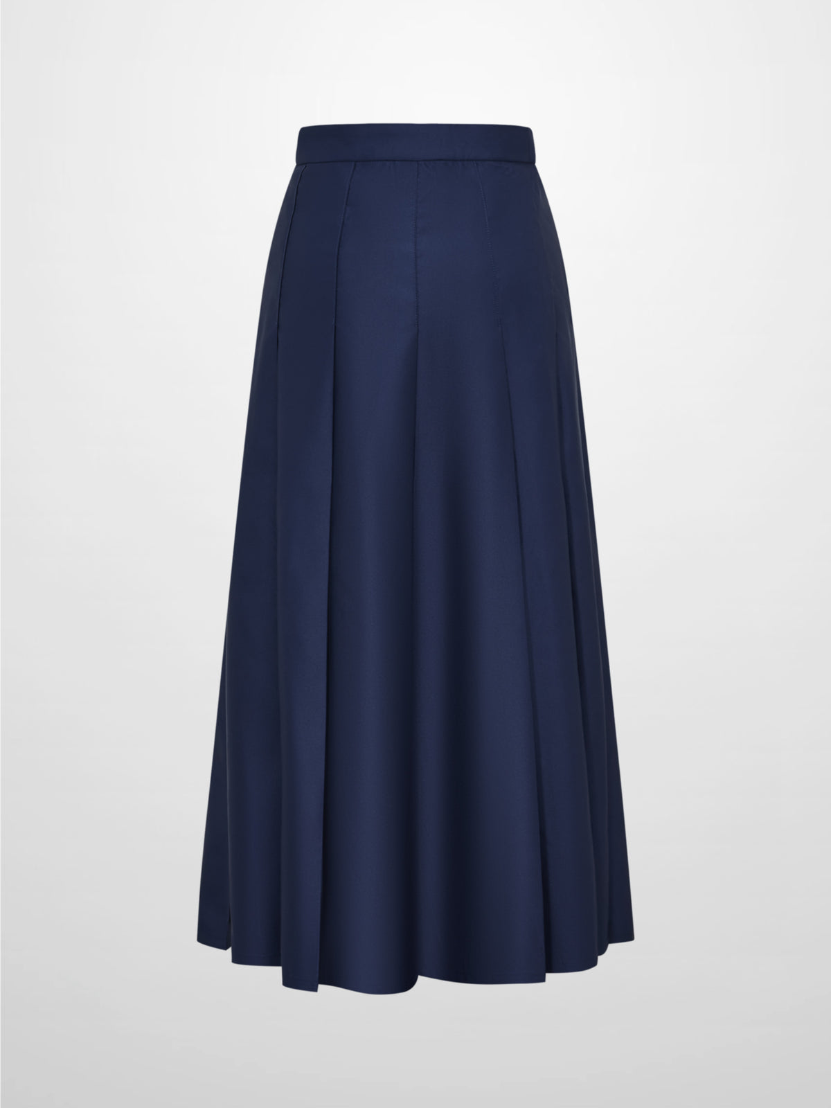 Lux Satin Pleated Skirt 35"- Navy