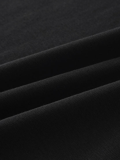 Collared Bomber Tee-Black