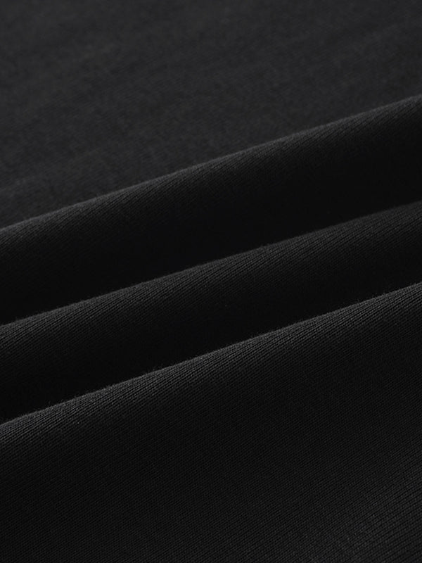 Collared Bomber Tee-Black