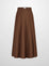 LUXSATIN PLEATED SKIRT BROWN AS SAMPLED