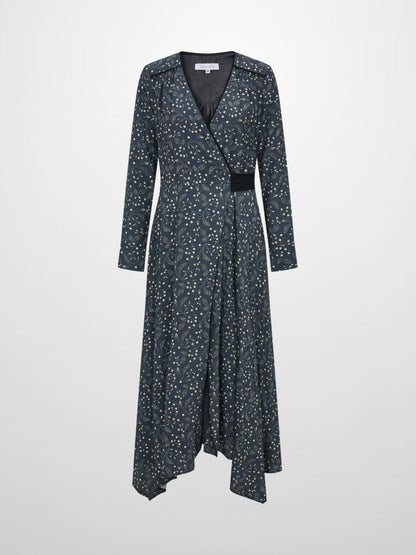 Handkerchief Hem Wrap Dress - Mini Floral