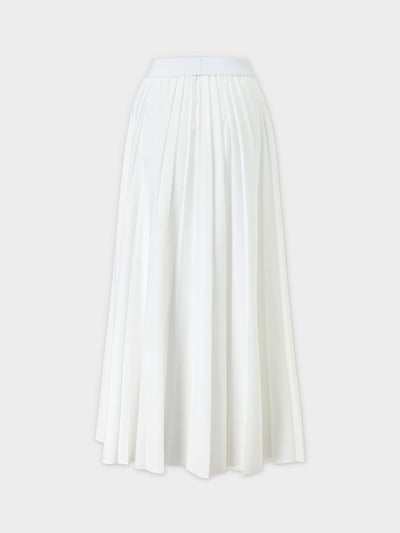 PLEATED SKIRT 37"-PURE WHITE