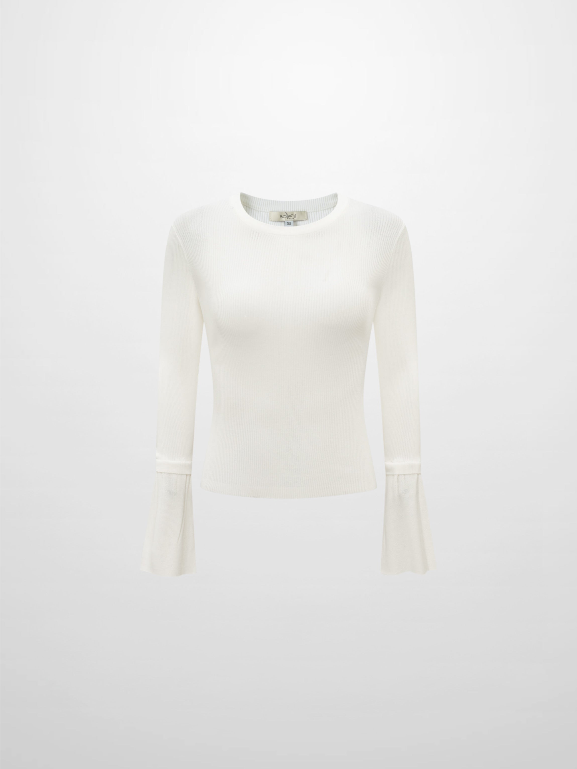 Ruffle Cuff Sweater - Cream