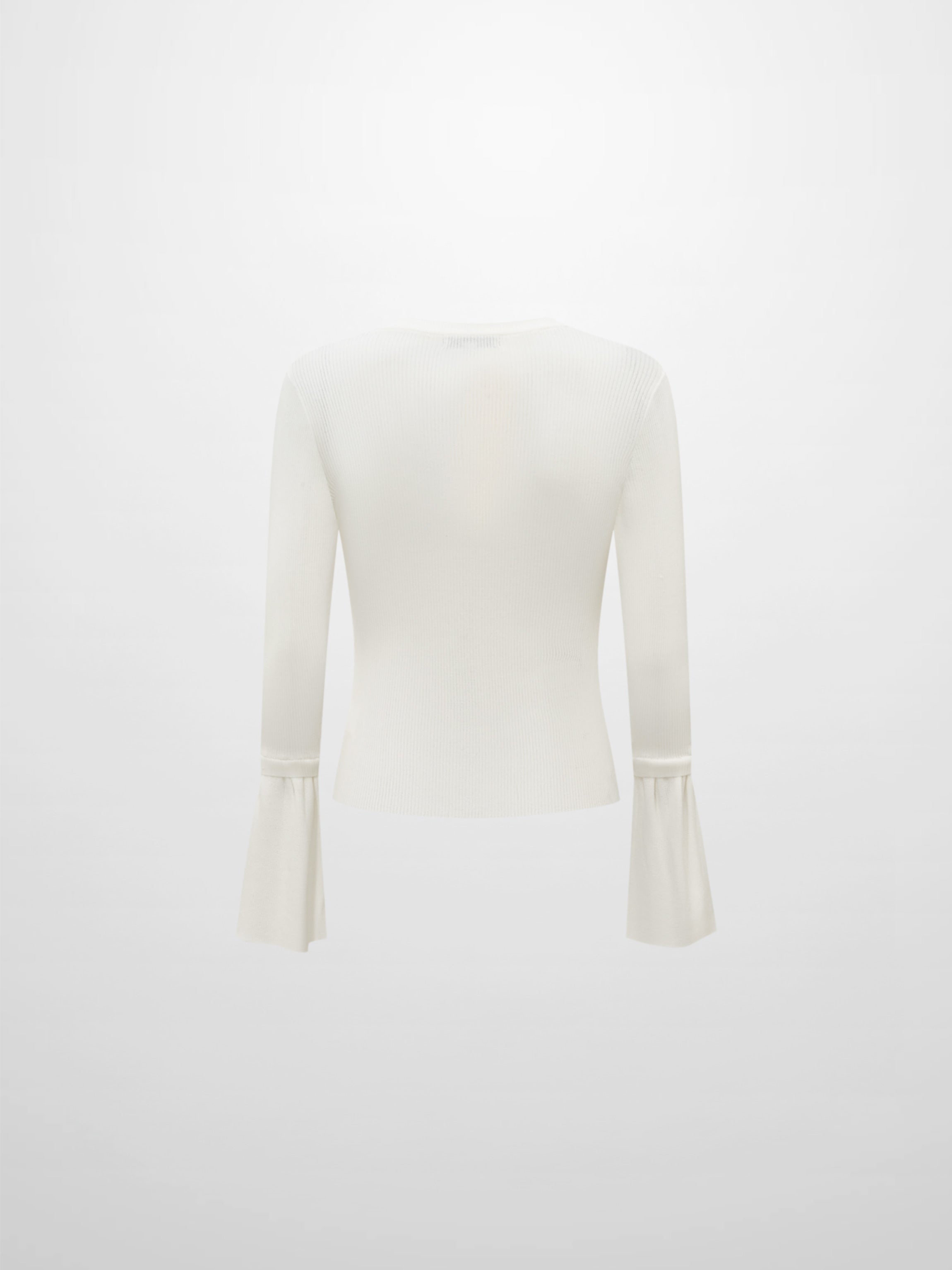 Ruffle Cuff Sweater - Cream