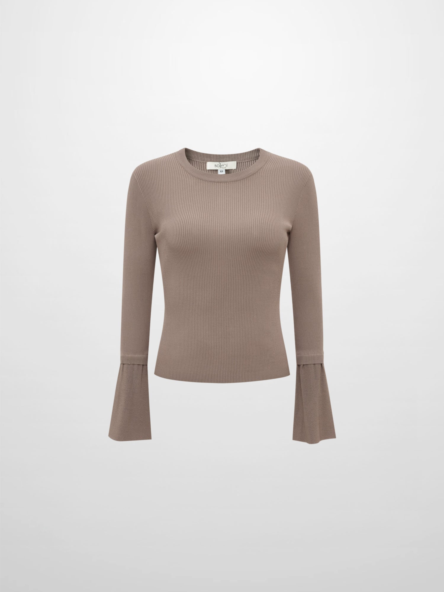 Ruffle Cuff Sweater - Warm Taupe