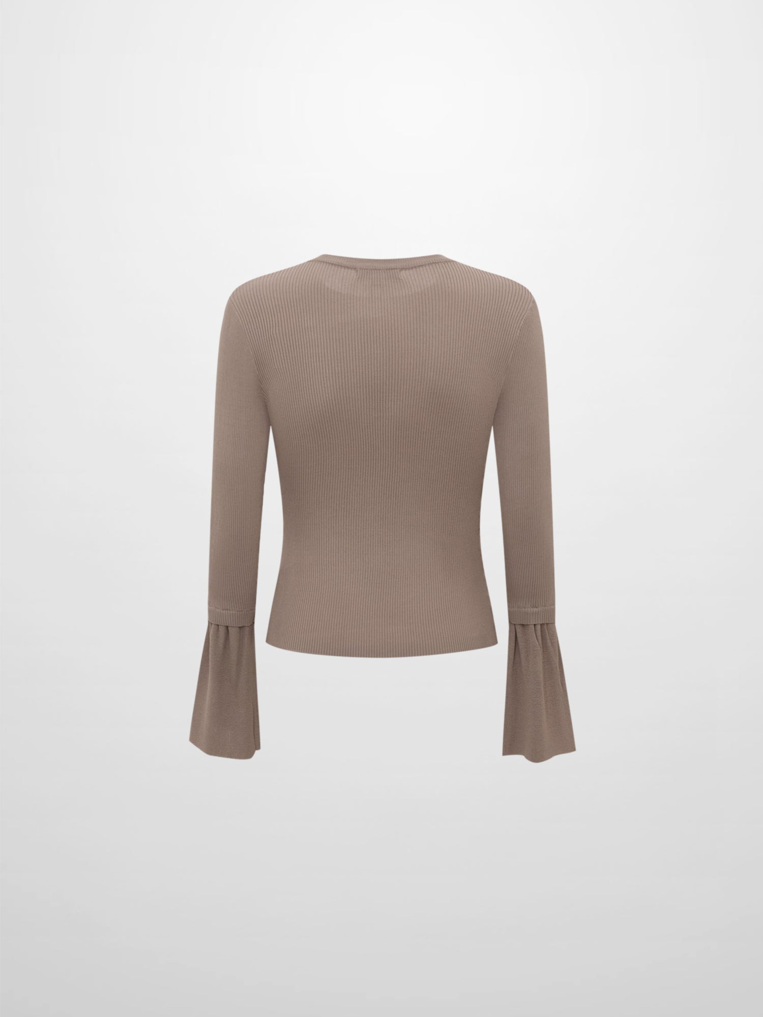 Ruffle Cuff Sweater - Warm Taupe