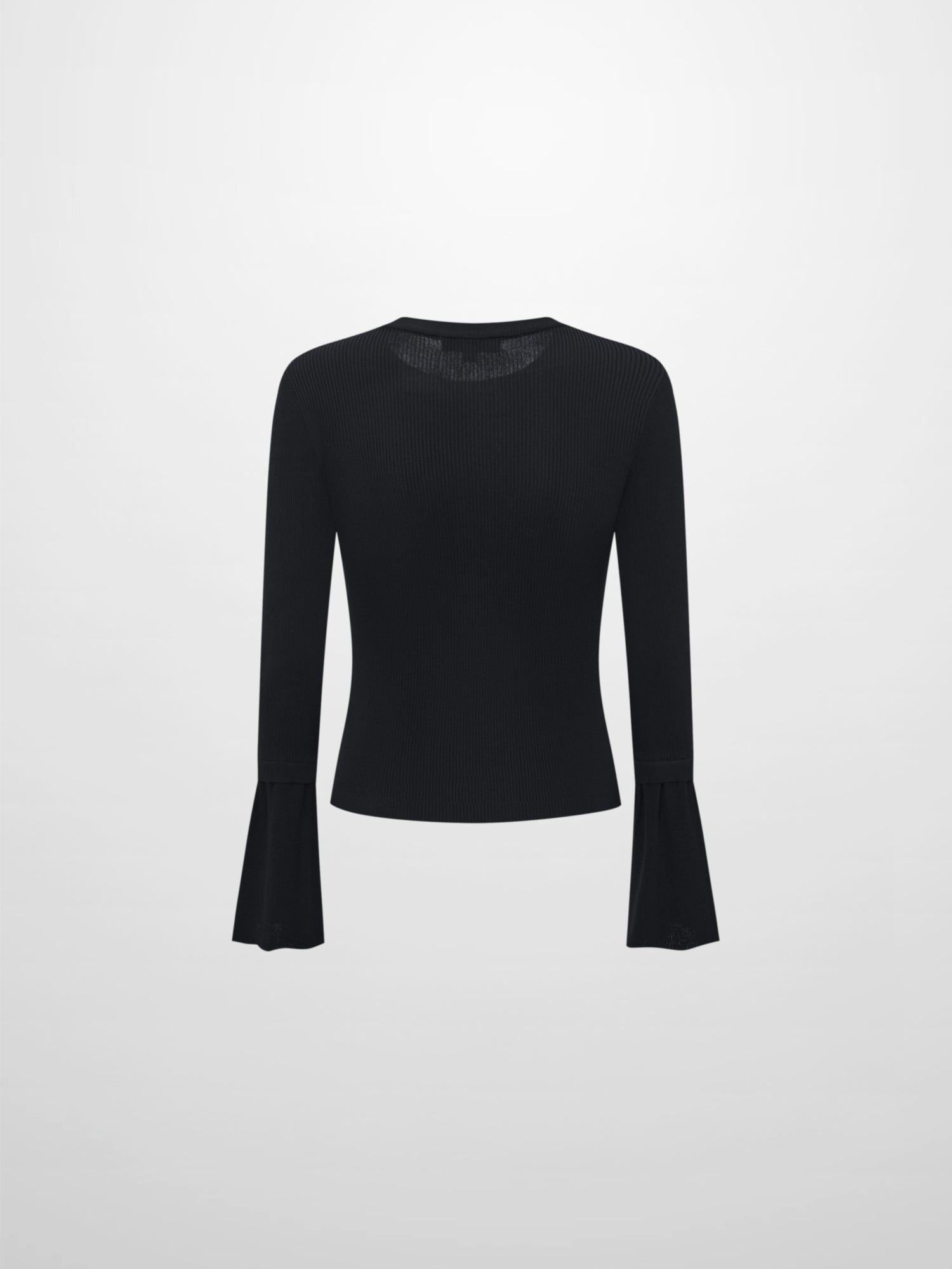 Ruffle Cuff Sweater - Black