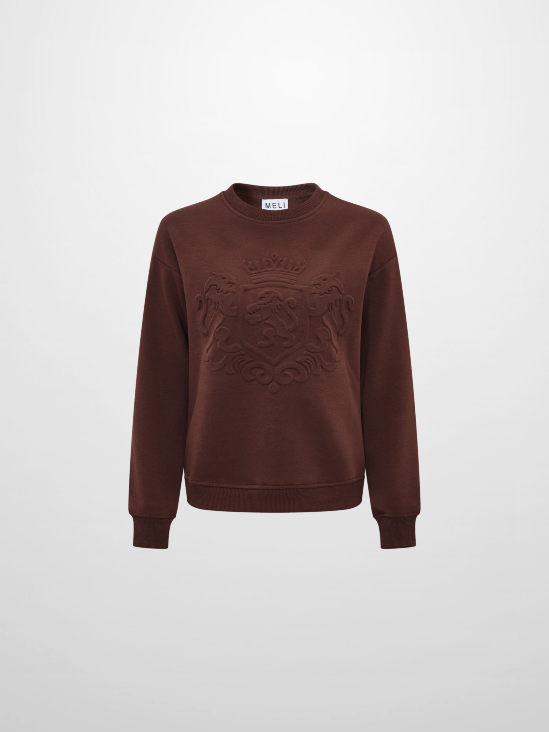 Embossed Sweatshirt - Brown