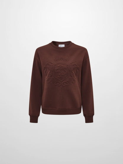 Embossed Sweatshirt - Brown