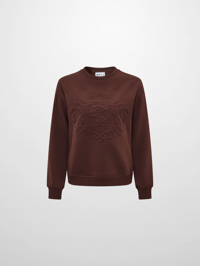 Embossed Sweatshirt - Brown