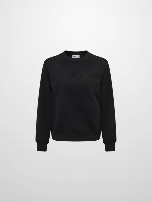 Embossed Sweatshirt - Black