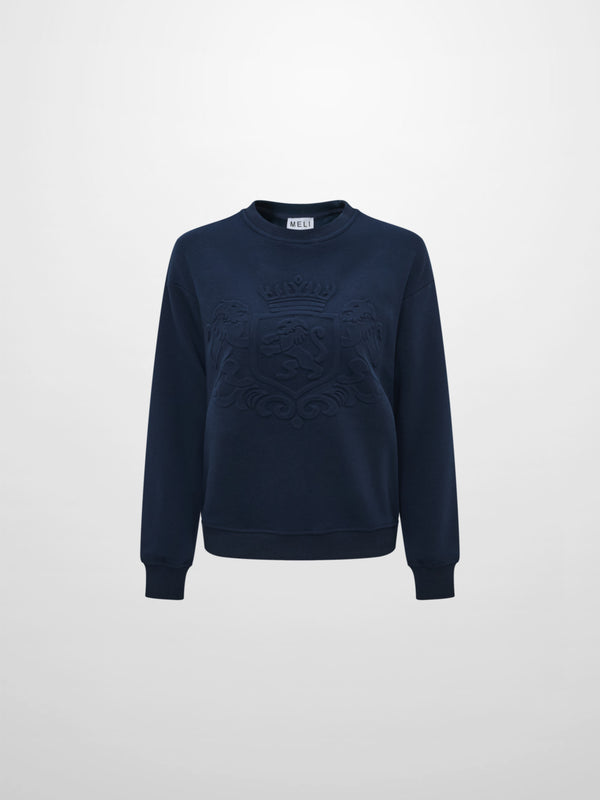 Embossed Sweatshirt - Navy