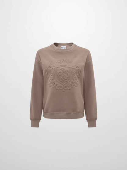 Embossed Sweatshirt - Taupe
