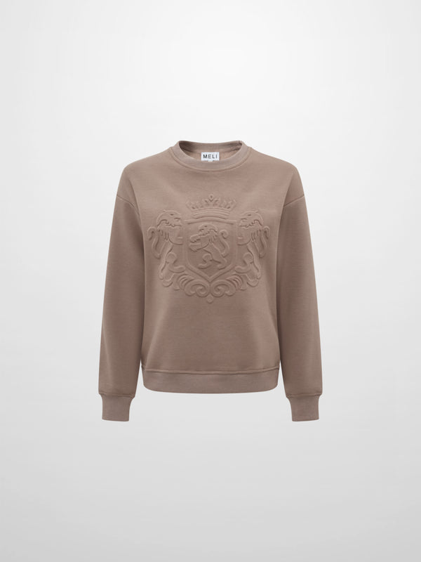 Embossed Sweatshirt - Taupe