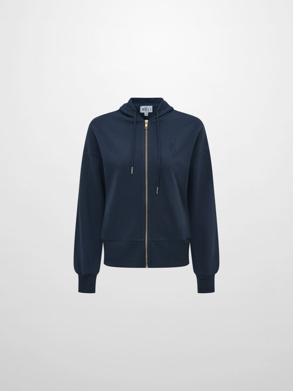 Lightweight Zip Up Hoodie - Navy