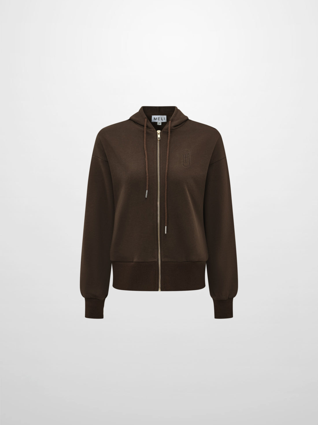 Lightweight Zip Up Hoodie - Brown