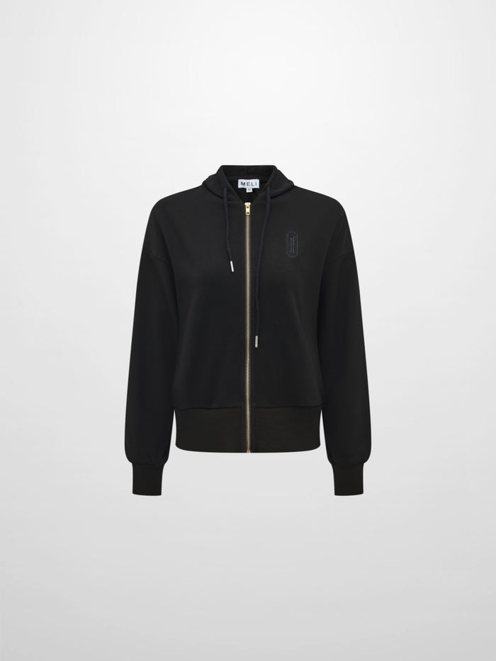 Lightweight Zip Up Hoodie - Black