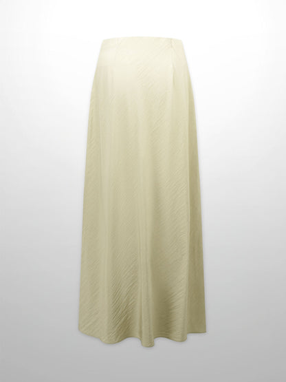 Crinkle Skirt 37"-Tan