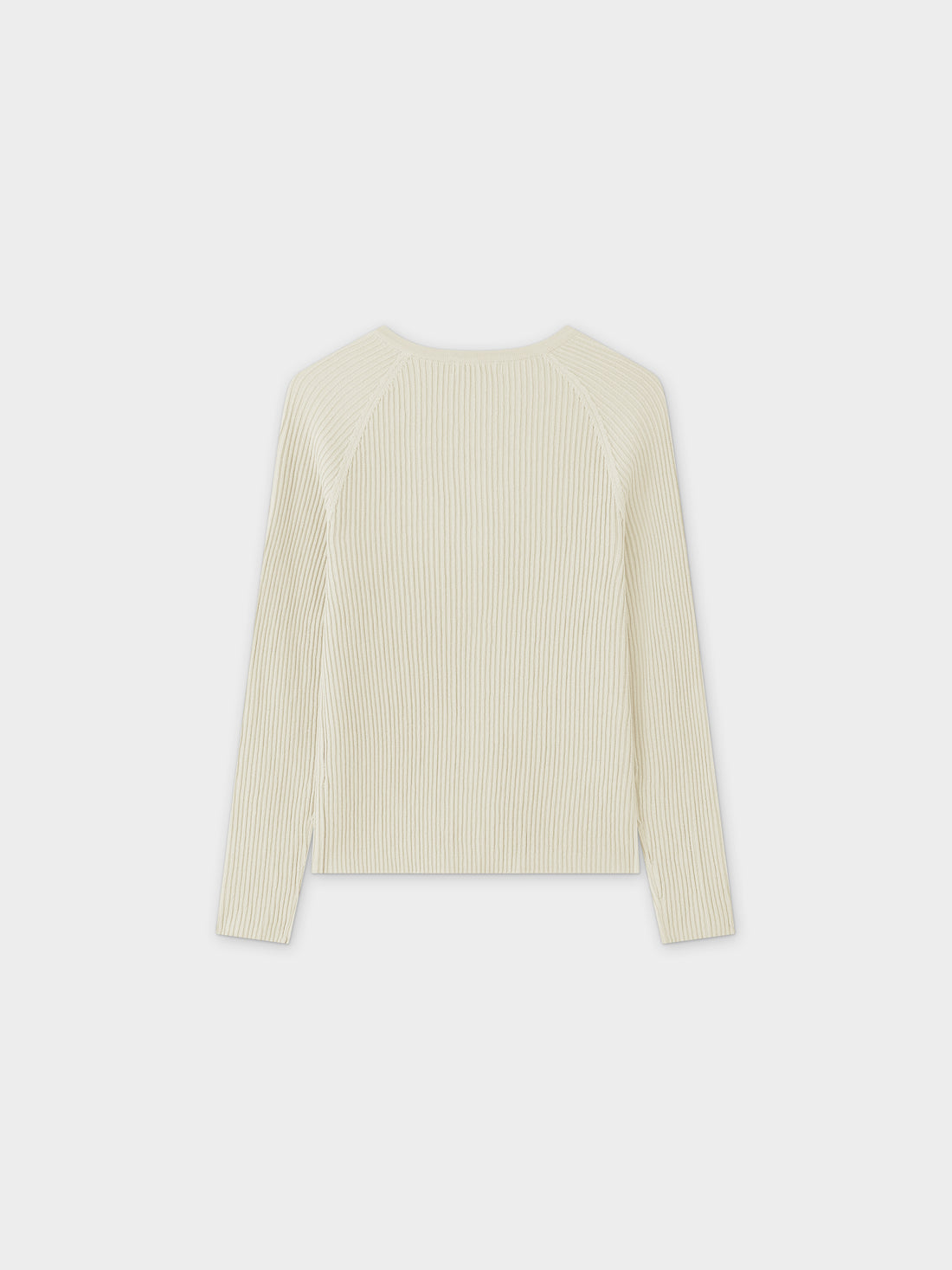 Ribbed Knit Cardigan-Ivory