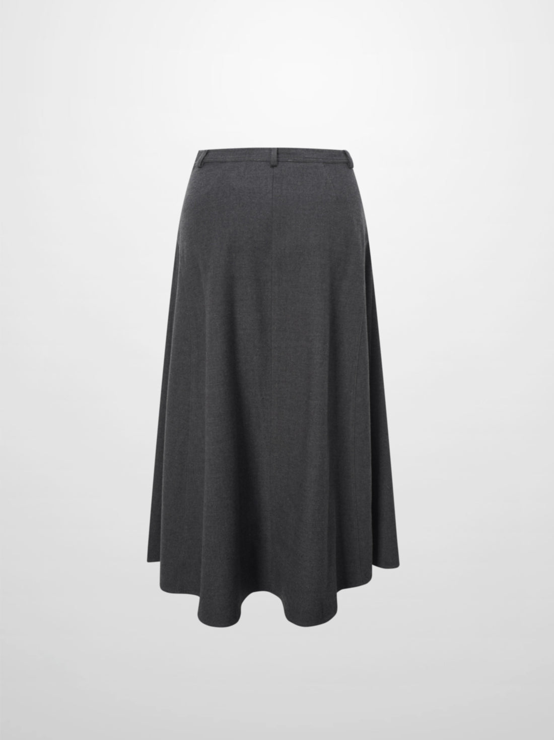 Wool Blend Yoke Skirt 26&quot;-Grey