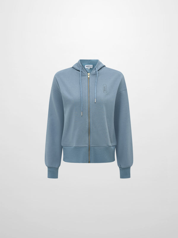 Lightweight Zip Up Hoodie - Denim Blue