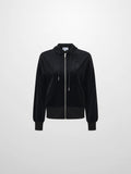 Velour Full Zip Hoodie - Black