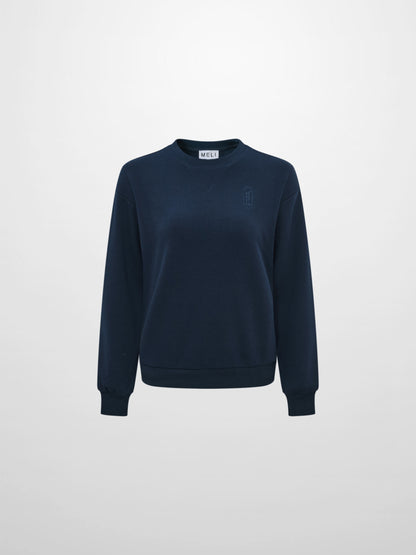 Embroidered Logo Sweatshirt - Navy