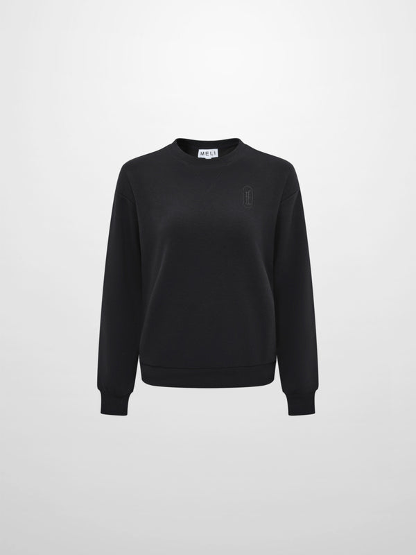 Embroidered Logo Sweatshirt - Black