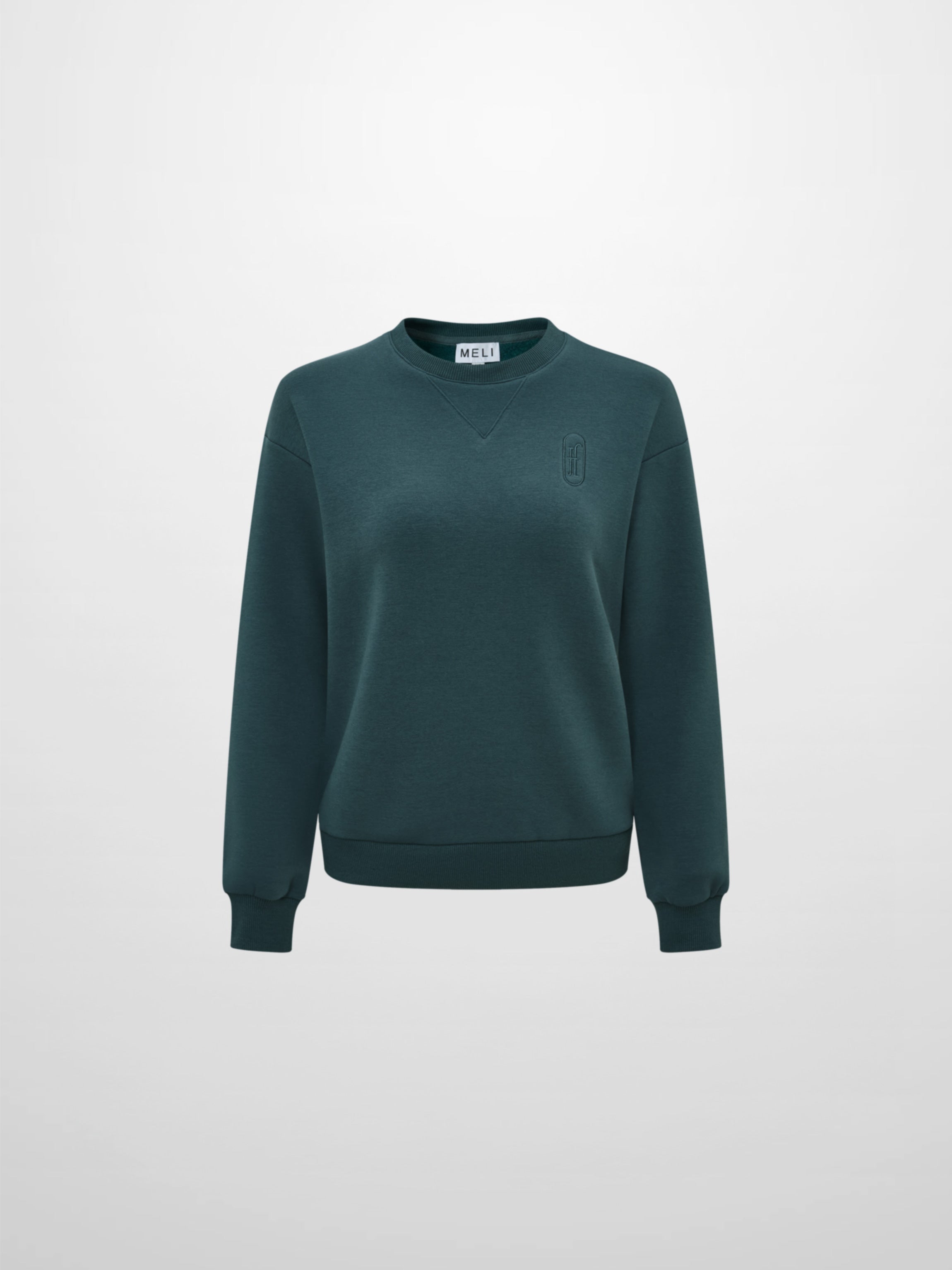 Embroidered Logo Sweatshirt - Teal