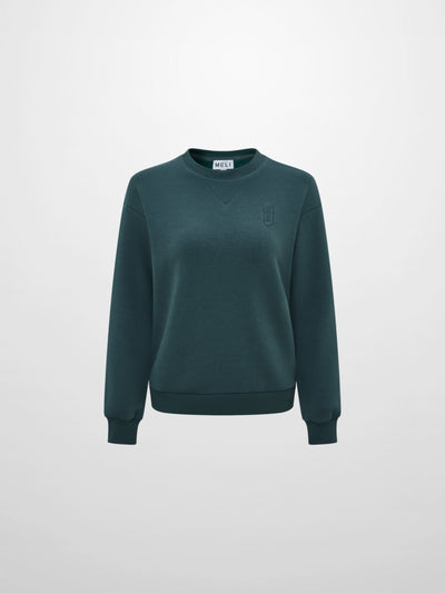 Embroidered Logo Sweatshirt - Teal