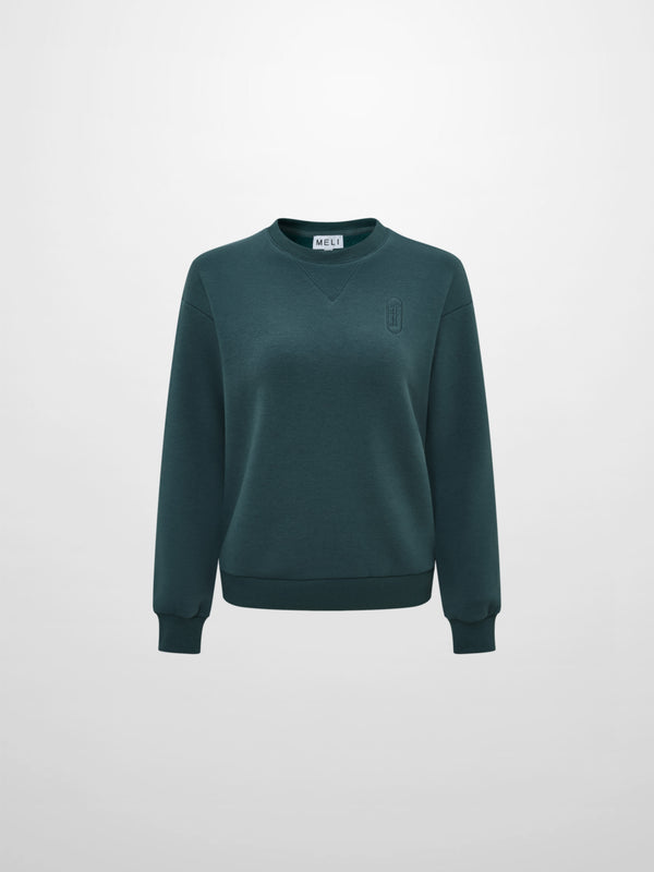 Embroidered Logo Sweatshirt - Teal