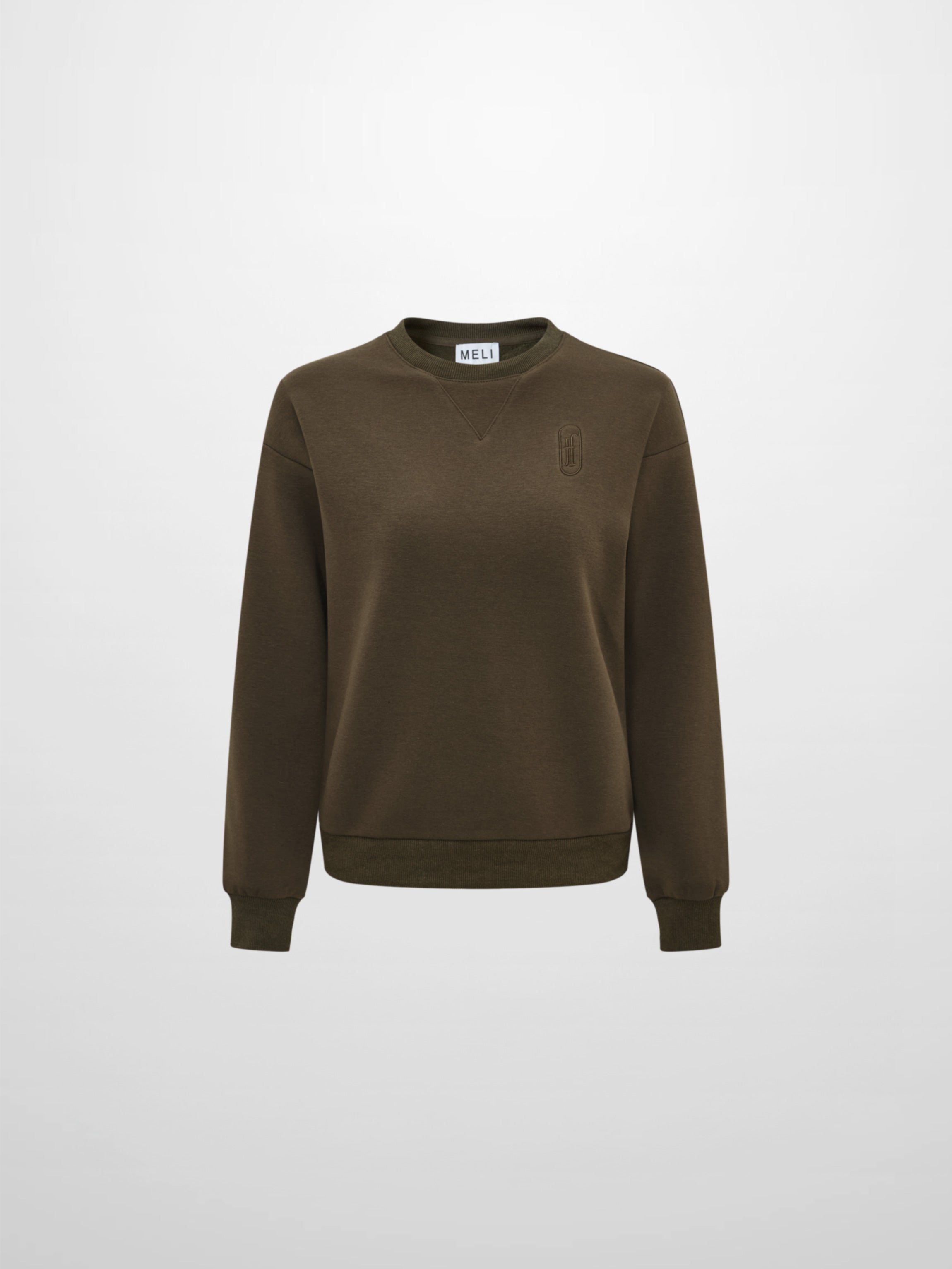 Embroidered Logo Sweatshirt - Olive