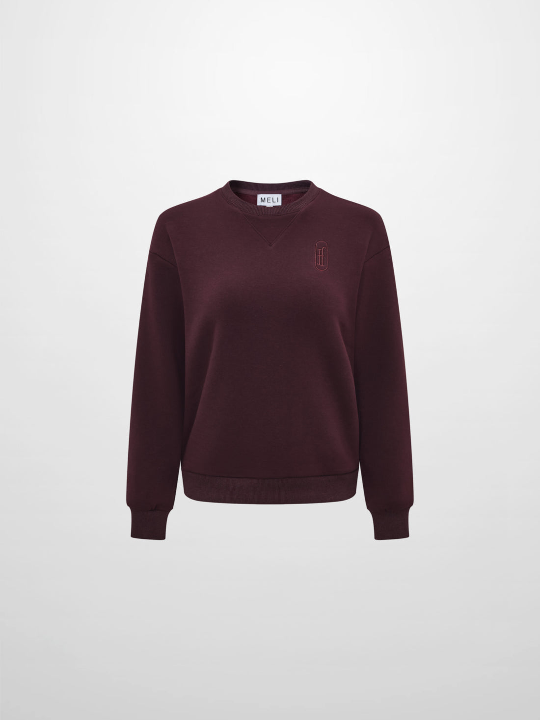 Embroidered Logo Sweatshirt - Deep Burgundy