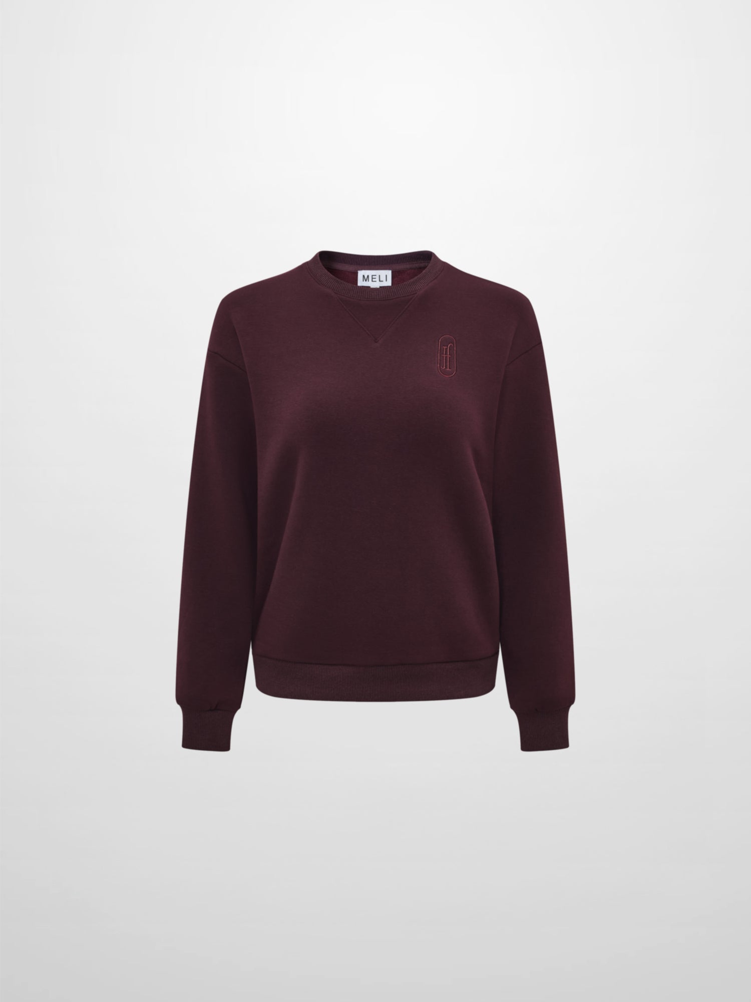 Embroidered Logo Sweatshirt - Deep Burgundy