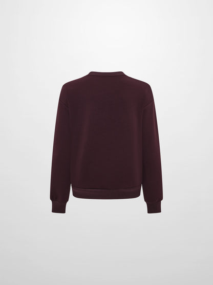 Embroidered Logo Sweatshirt - Deep Burgundy