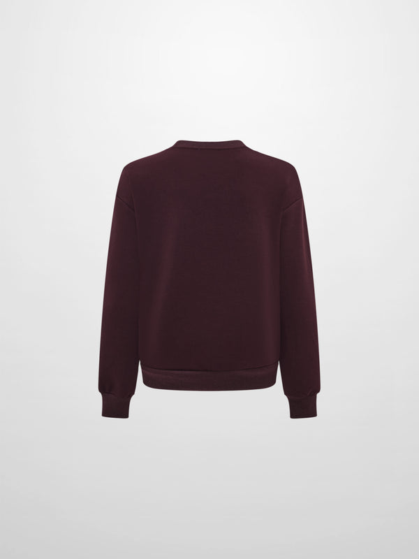 Embroidered Logo Sweatshirt - Deep Burgundy