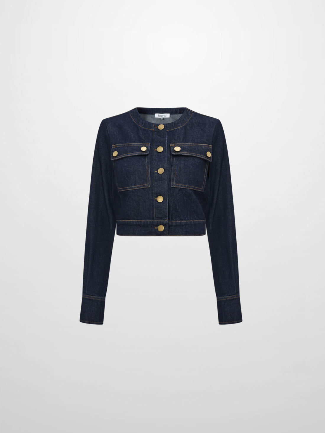 Crop Denim Jacket - Blue