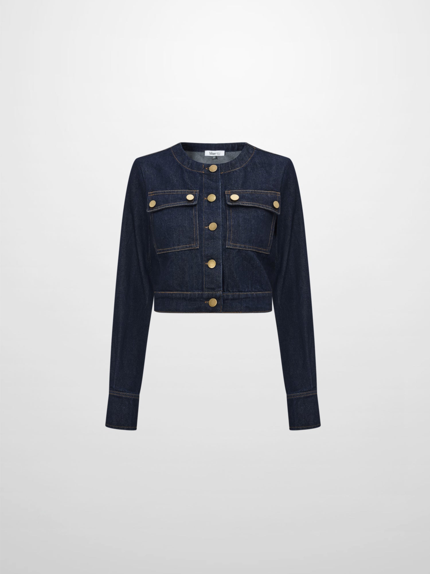 Crop Denim Jacket - Blue