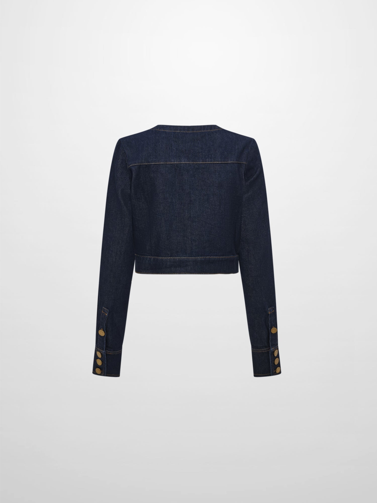Crop Denim Jacket - Blue