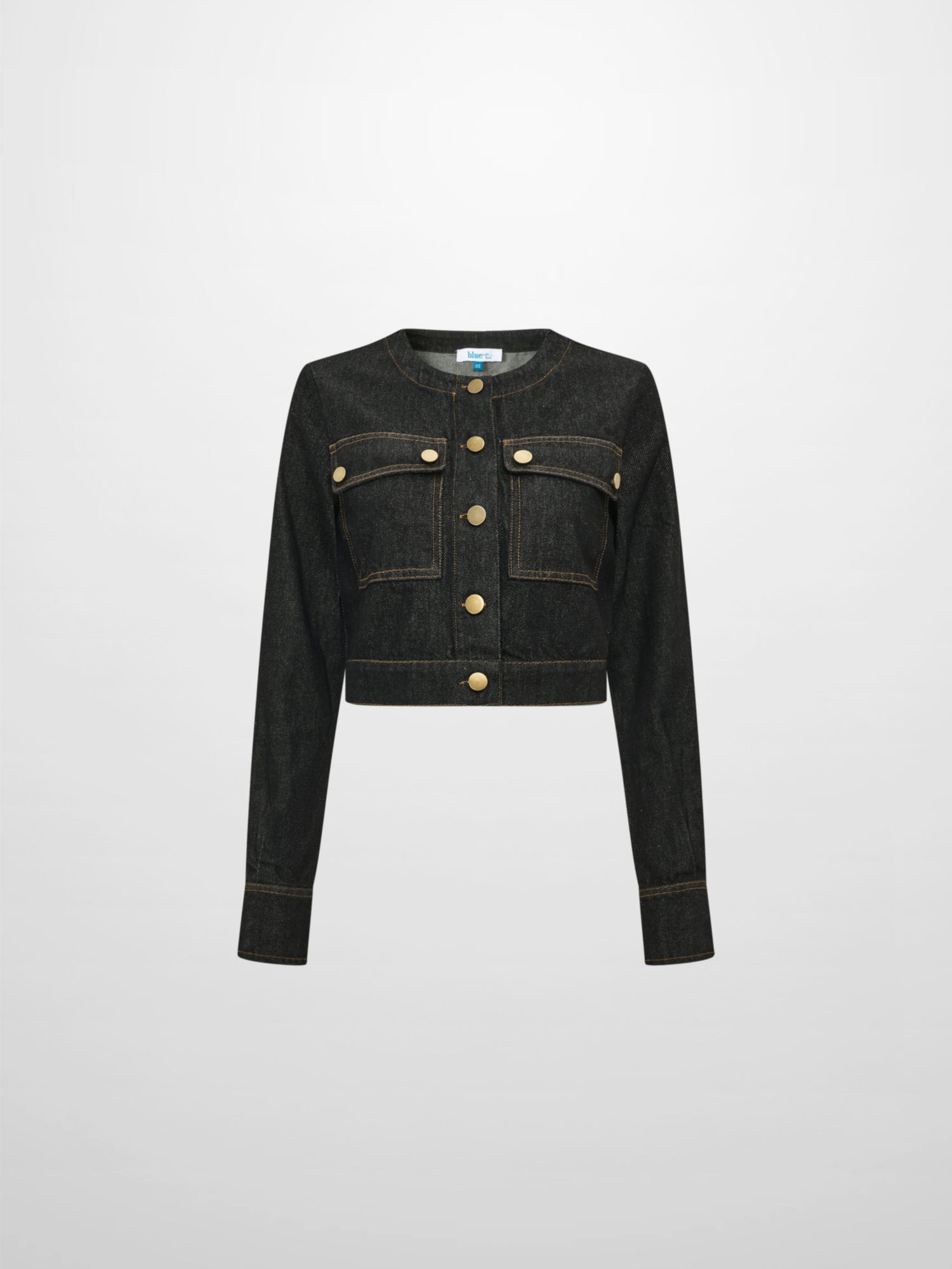 Crop Denim Jacket - Black