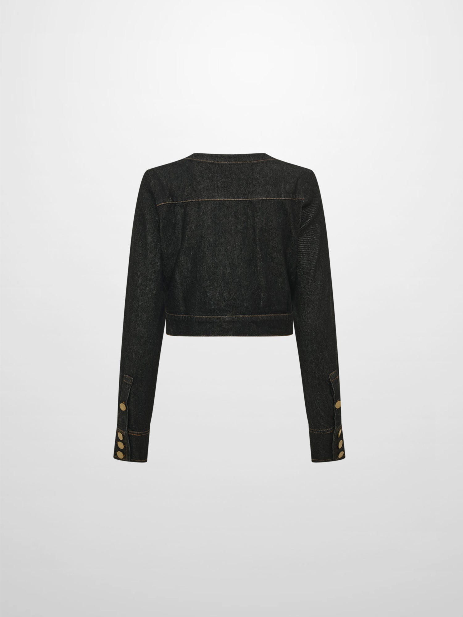 Crop Denim Jacket - Black