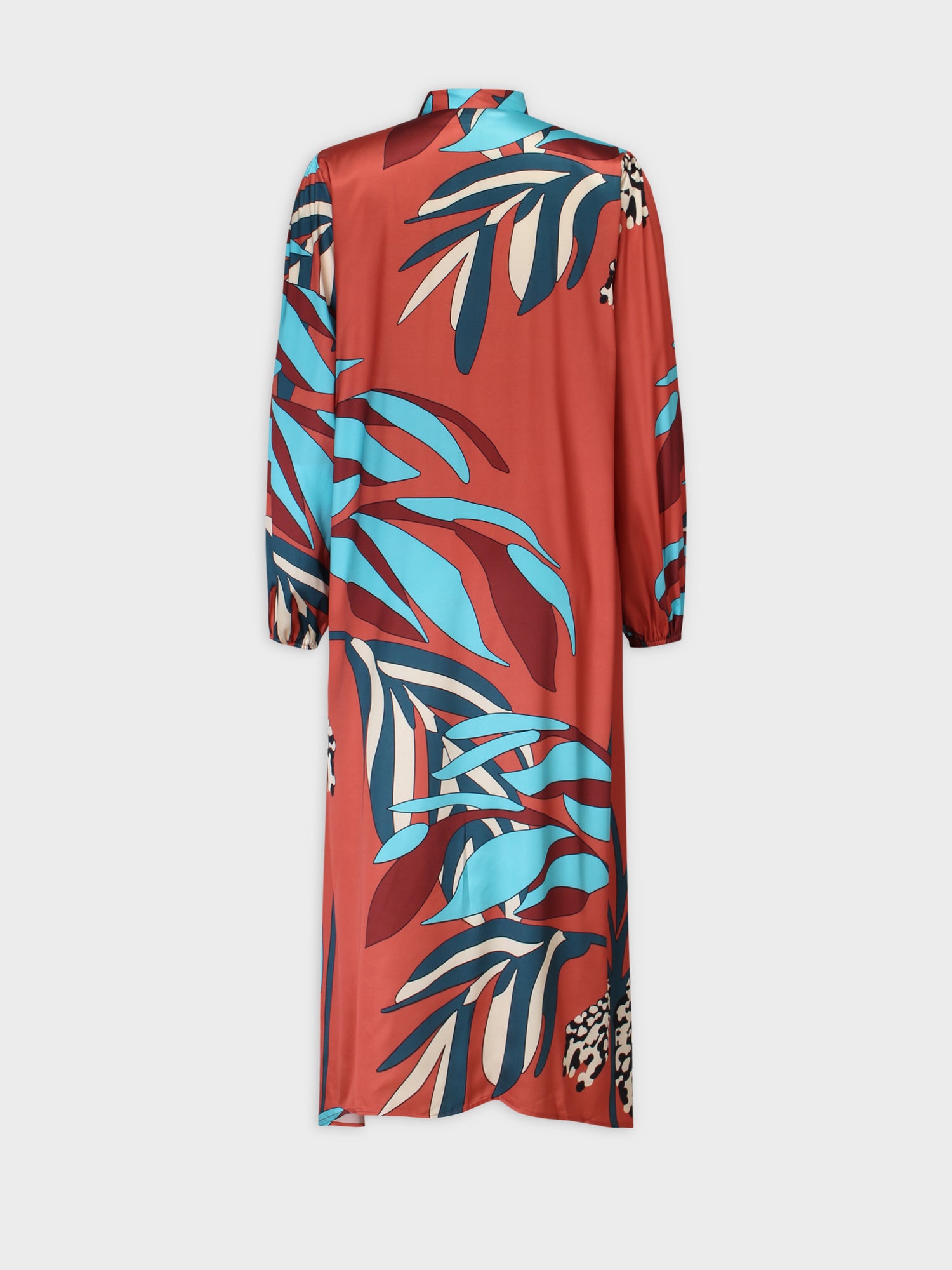 Tie Front Shirtdress-Palm Paradise