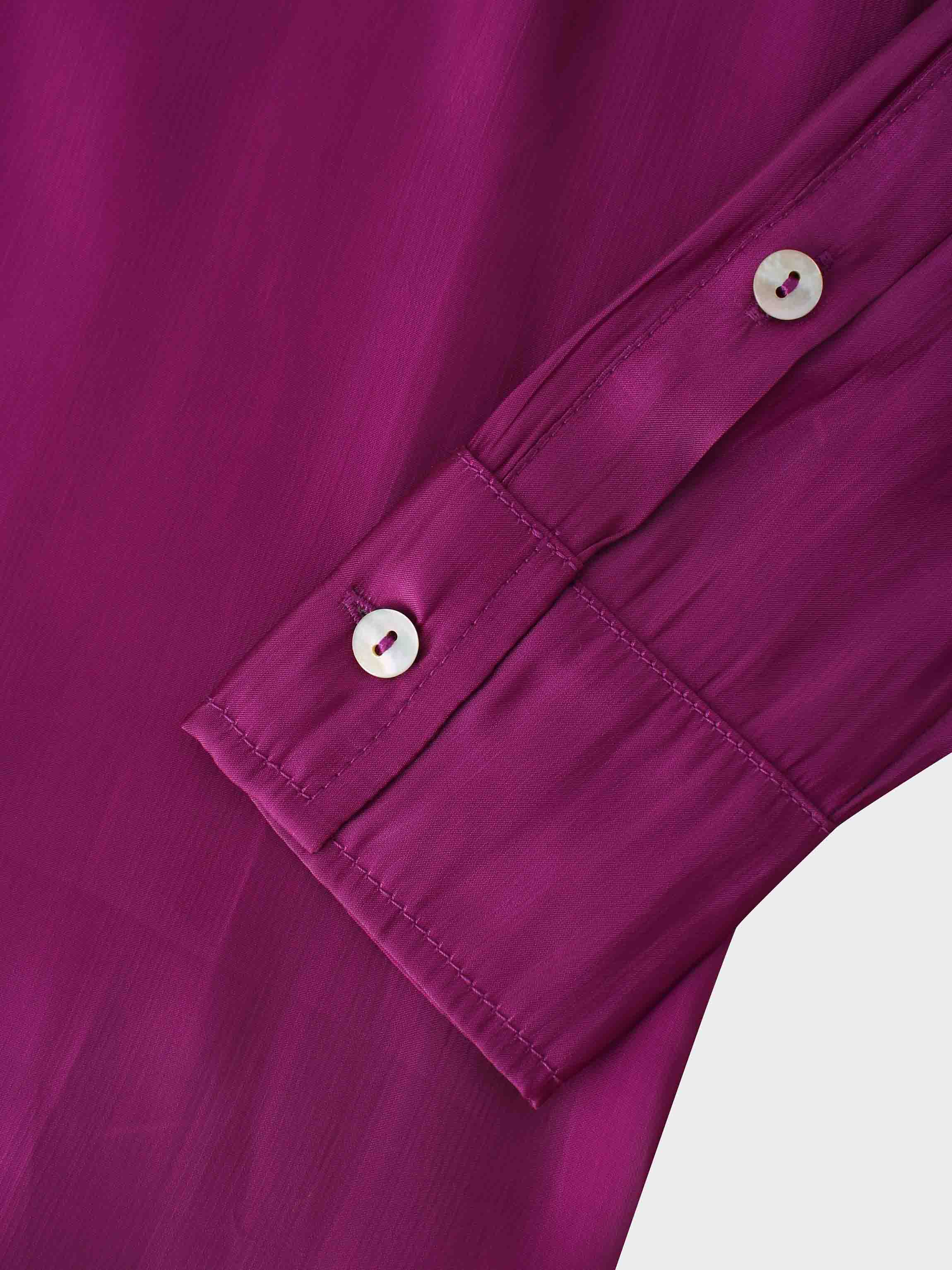 Shimmer Tie Blouse-Fuchsia