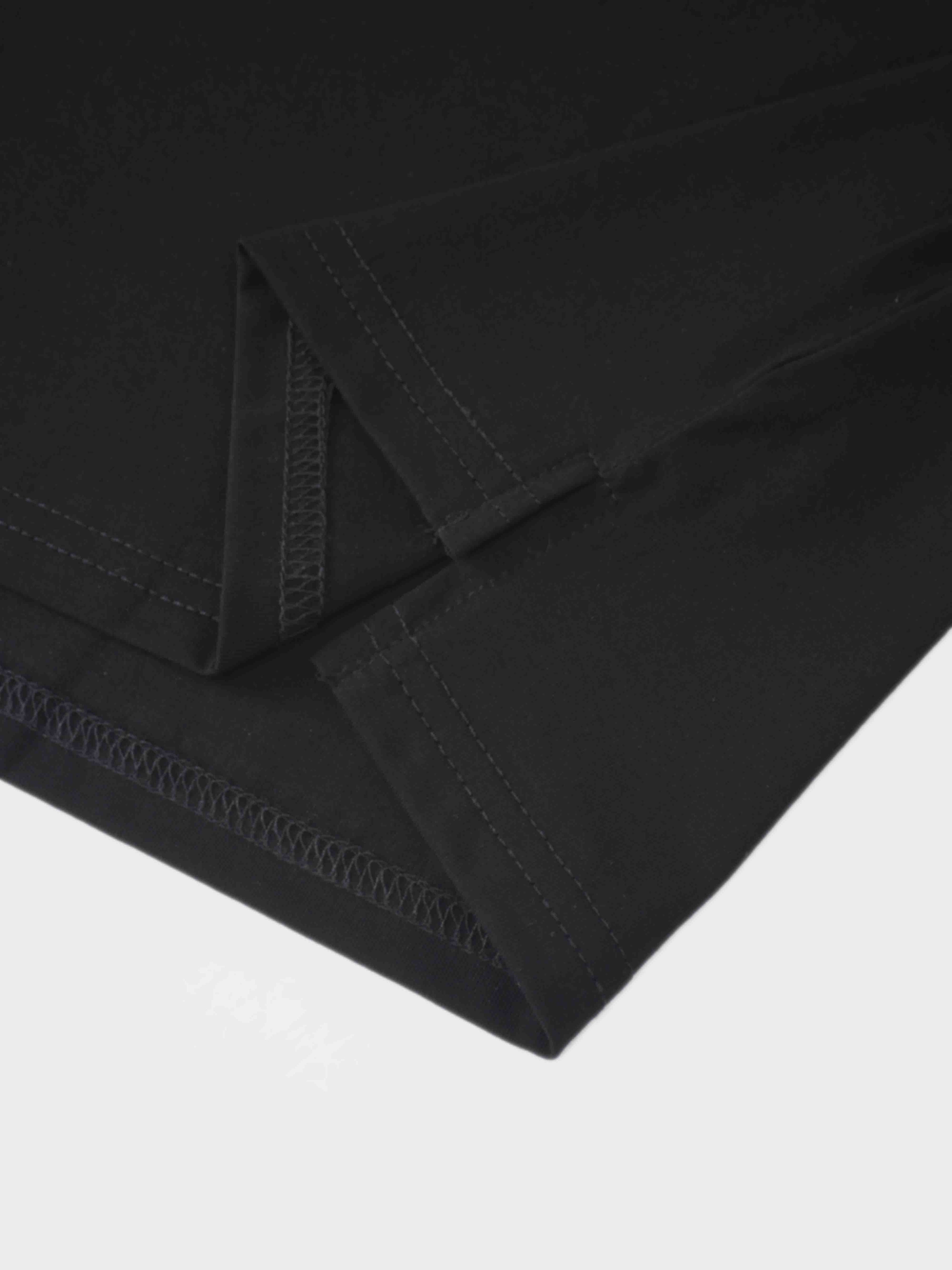 Cropped Boxy Tee-Black